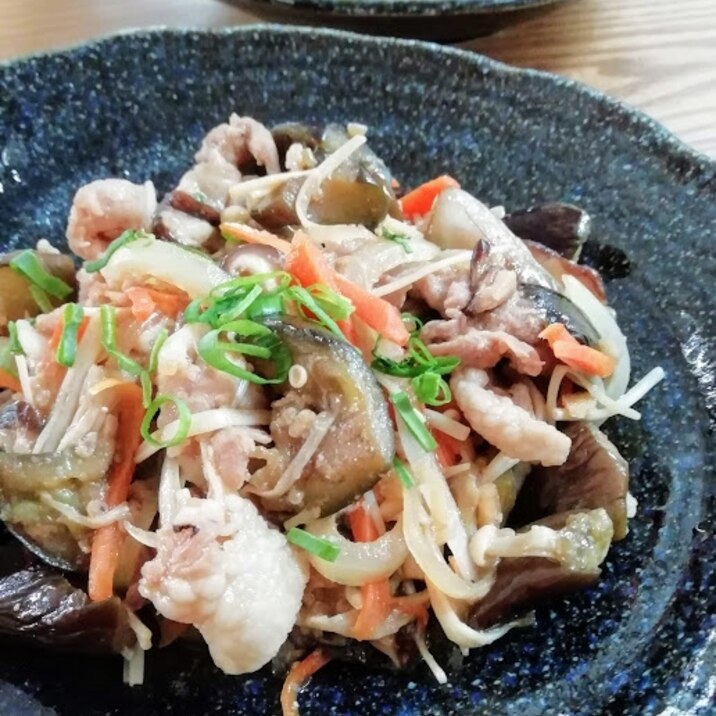 茄子と豚肉の醤油麹炒め